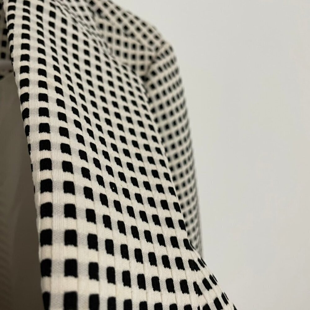 Talbots Plus Size Textured Checked Blazer Cream B… - image 6